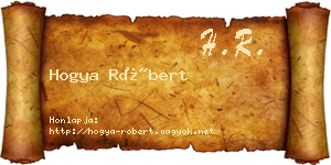 Hogya Róbert névjegykártya